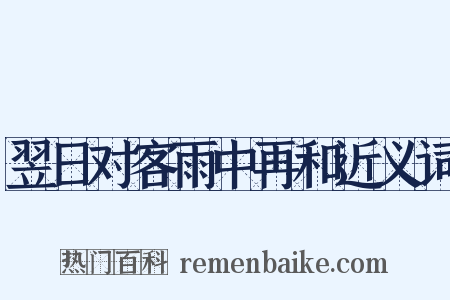 翌日对客雨中再和近义词是什么意思的图片